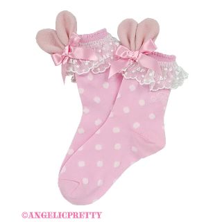 アンジェリックプリティー(Angelic Pretty)のBunnyドットクルー丈ソックス(ソックス)