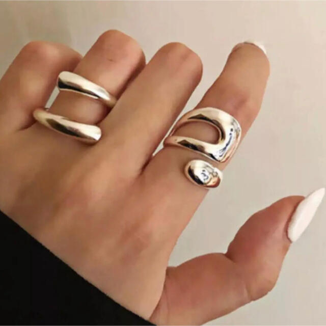 　2個セット　silver925 指輪　 ring   レディースのアクセサリー(リング(指輪))の商品写真