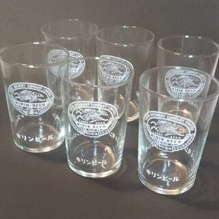 昭和レトロ キリンビール グラス 6個セット(グラス/カップ)