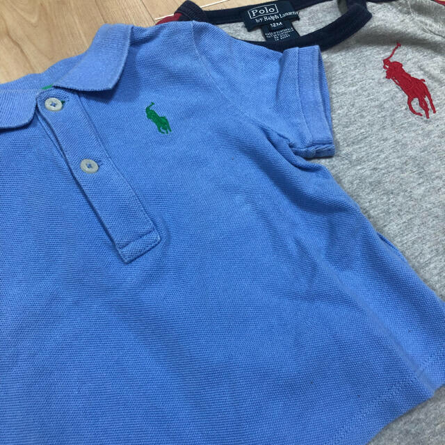 Ralph Lauren(ラルフローレン)のグレー1ラルフローレン  Tシャツ　12m セット キッズ/ベビー/マタニティのベビー服(~85cm)(Ｔシャツ)の商品写真