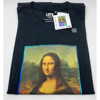 ユニクロ(UNIQLO)のユニクロ ルーブル美術館 Tシャツ モナリザ  XL 黒(Tシャツ/カットソー(半袖/袖なし))