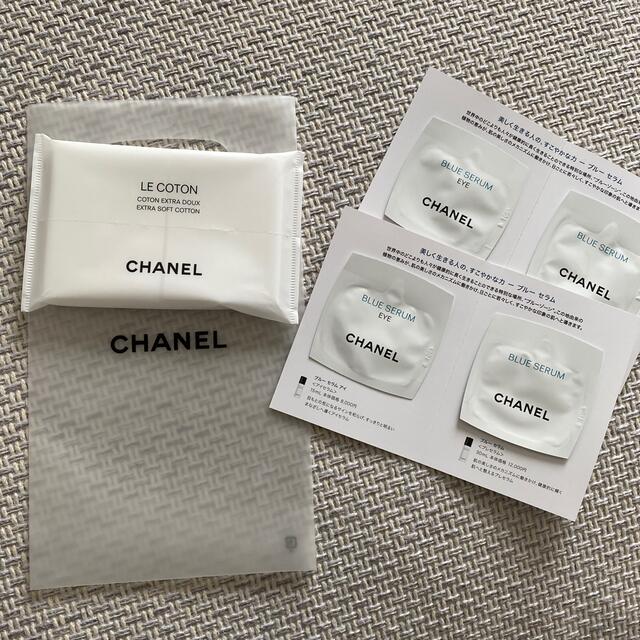 CHANEL(シャネル)の【未開封】シャネル　CHANEL サンプル　ブルーセラム　コットン コスメ/美容のキット/セット(サンプル/トライアルキット)の商品写真