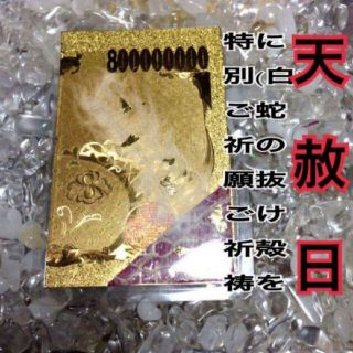 天赦日作成完成✨国立印刷局の一千万円帯封✨白蛇のお守り【定期的ご祈願ご祈祷済み】(その他)