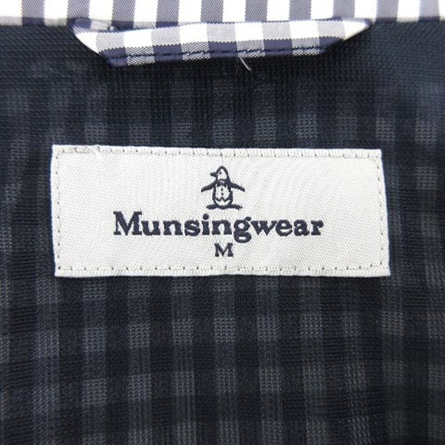 Munsingwear(マンシングウェア)のMUNSINGWEAR ギンガムチェック アウターベスト ゴルフ M ネイビー スポーツ/アウトドアのゴルフ(ウエア)の商品写真