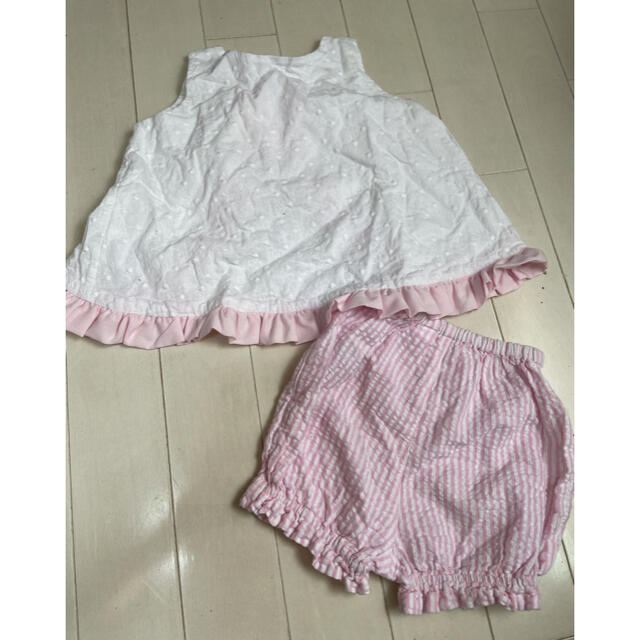 Mud Pie(マッドパイ)のラッフルバッツ♡ホワイトセット キッズ/ベビー/マタニティのベビー服(~85cm)(ロンパース)の商品写真