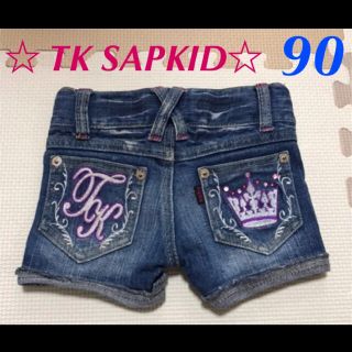 ティーケー(TK)のTK SAPKID（ティーケー サップキッド） デニムショートパンツ サイズ90(パンツ/スパッツ)