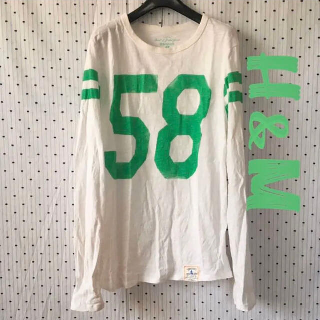 H&M(エイチアンドエム)のＨ&Ｍ エイチアンドエム限定カレッジロングスリーブＴシャツ170 メンズのトップス(Tシャツ/カットソー(七分/長袖))の商品写真