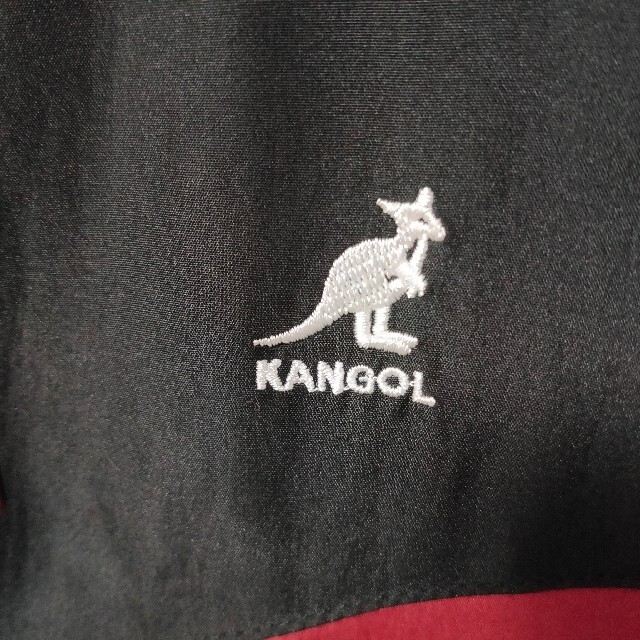 KANGOL(カンゴール)のKANGOL ブラック × レッド ナイロンパーカー ナイロンジャケット メンズ メンズのジャケット/アウター(ナイロンジャケット)の商品写真