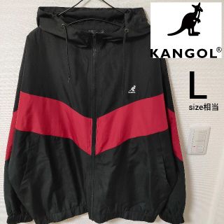 カンゴール(KANGOL)のKANGOL ブラック × レッド ナイロンパーカー ナイロンジャケット メンズ(ナイロンジャケット)