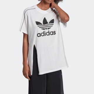 アディダス(adidas)の新品◆(M)adidasoriginals白トレフォイルスリットTシャツ(Tシャツ(半袖/袖なし))