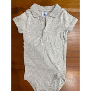 プチバトー(PETIT BATEAU)のプチバトー　petitbateau  ベビー　肌着　半袖　24m ロンパース(ロンパース)