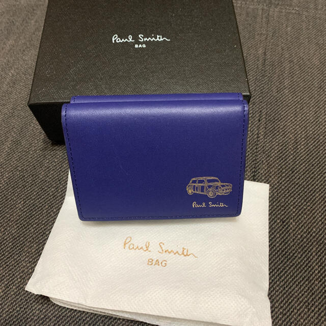 Paul Smith(ポールスミス)のポールスミス　ミニクーパー ミニ財布　ミニエンボス 3つ折り財布　ブルー メンズのファッション小物(折り財布)の商品写真