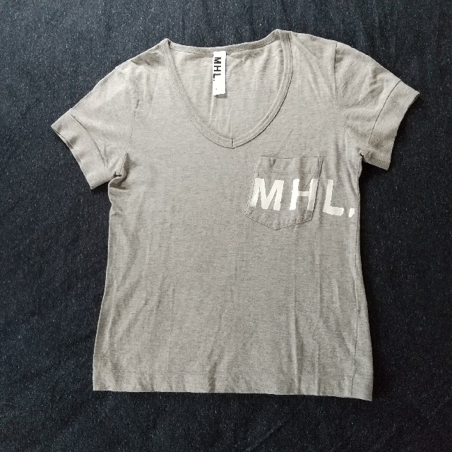 MARGARET HOWELL(マーガレットハウエル)の売約済み【マーガレットハウエル:MHL,】半袖 カットソー Tシャツ グレー系 レディースのトップス(Tシャツ(半袖/袖なし))の商品写真