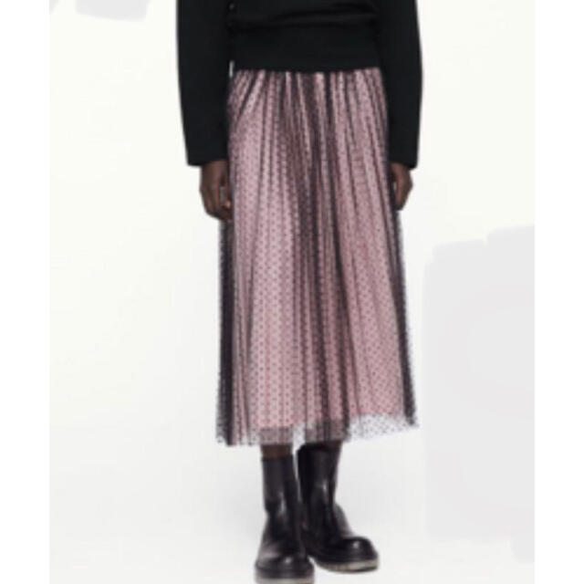 ZARA(ザラ)のZARA チュール ドット ロングスカート レディースのスカート(ロングスカート)の商品写真