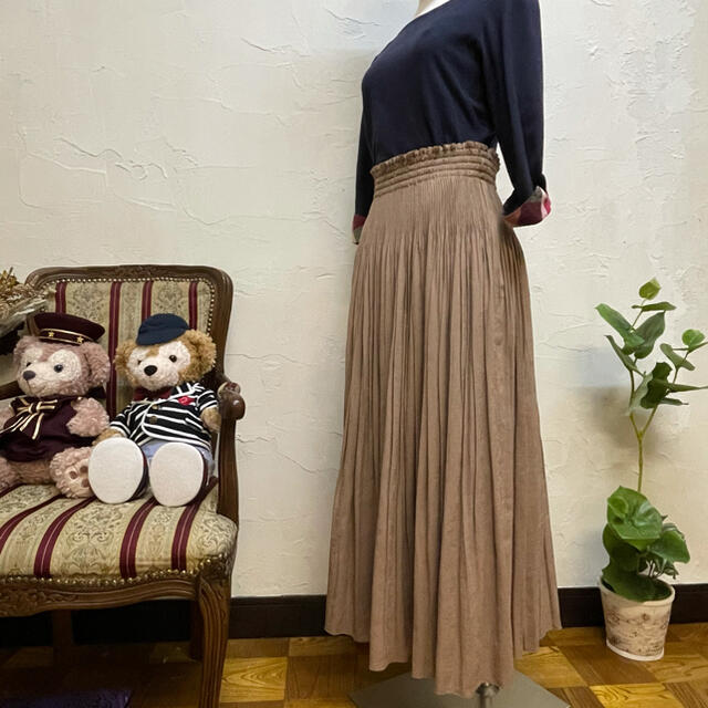 チェックリバーシブルロングスカート*ブルーレーベルクレストブリッジ