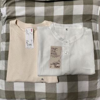 ユニクロ(UNIQLO)のチョコ2602さま専用です。　2点　無印良品　 UNIQLO  トップス(カットソー(長袖/七分))