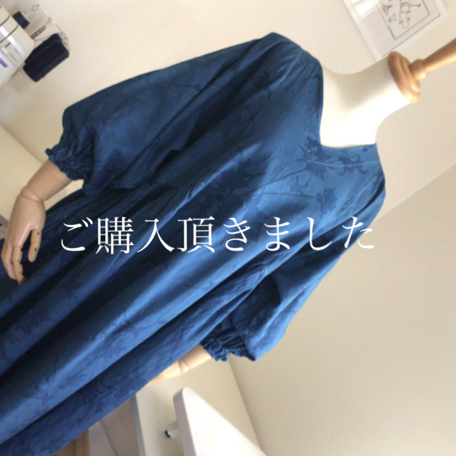 カタログギフトも! 浴衣 反物 ろうけつ染め 藍染 ワンピース ドルマン