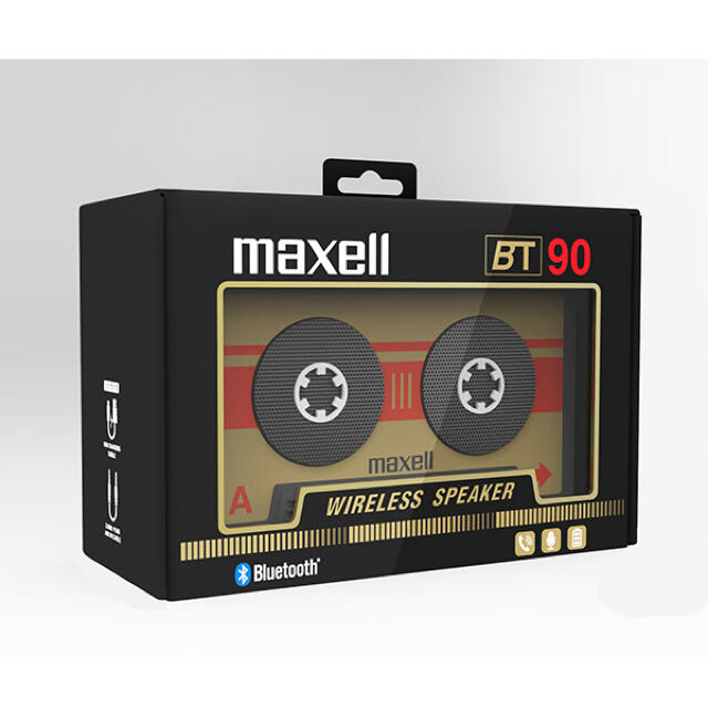 maxell(マクセル)の新品　マクセル　maxell ワイヤレス　スピーカー　Bluetooth レトロ スマホ/家電/カメラのオーディオ機器(スピーカー)の商品写真