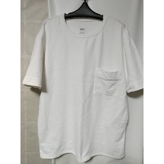 ザラ(ZARA)のZARA ビッグシルエット カットソー Ｌサイズ 白 ザラ インポート Tシャツ(Tシャツ/カットソー(半袖/袖なし))