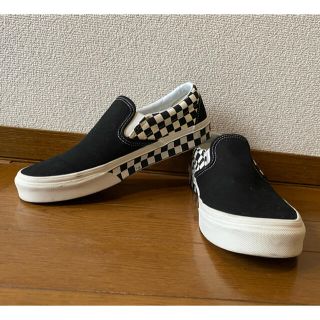 ヴァンズ(VANS)の韓国限定★VANS チェッカー市松模様SKAスリッポンUK6 25cm(スリッポン/モカシン)