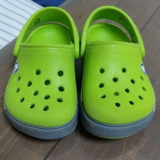 クロックス(crocs)のクロックスC4-5(12～13cm) 黄緑(サンダル)