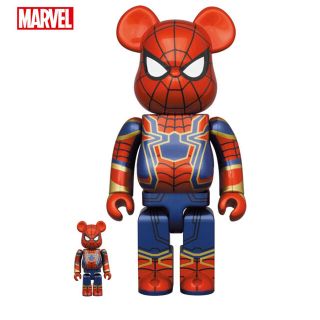 メディコムトイ(MEDICOM TOY)の【込み】BE@RBRICK IRON SPIDER 100% 400％(キャラクターグッズ)