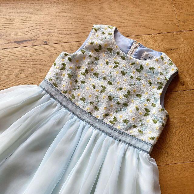 kumikyoku(組曲) - 新品 組曲 ワンピース 刺繍 シフォン 花柄 水色
