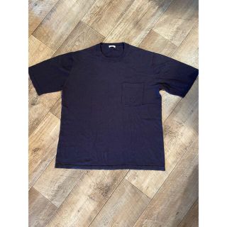 コモリ(COMOLI)のCOMOLI シルク混カットソー　サイズ2 ネイビー(Tシャツ/カットソー(半袖/袖なし))