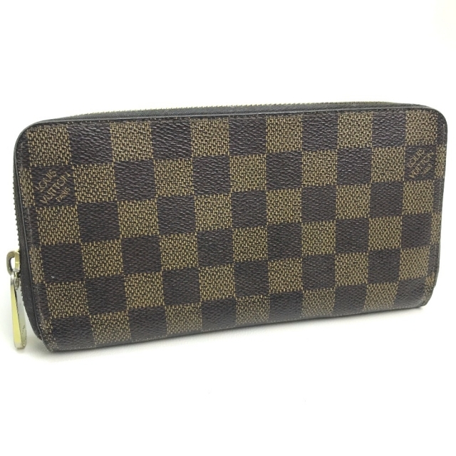 ルイヴィトン LOUIS VUITTON ジッピーウォレット N41661 ダミエ 長財布 ダミエキャンバス エベヌ ブラウン