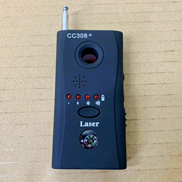 盗聴盗撮発見器型式: CC308+外形寸法：幅約45mm　奥行約15mm