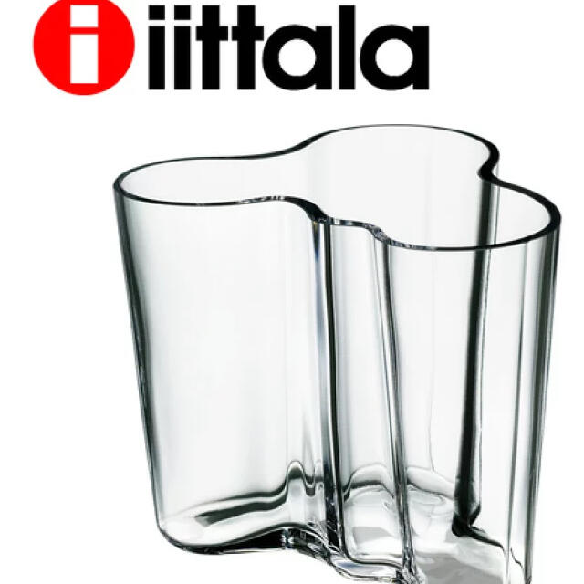 iittala(イッタラ)のiittala イッタラ Alvar Aalto ベース 95mm クリア 花瓶 インテリア/住まい/日用品のインテリア小物(花瓶)の商品写真