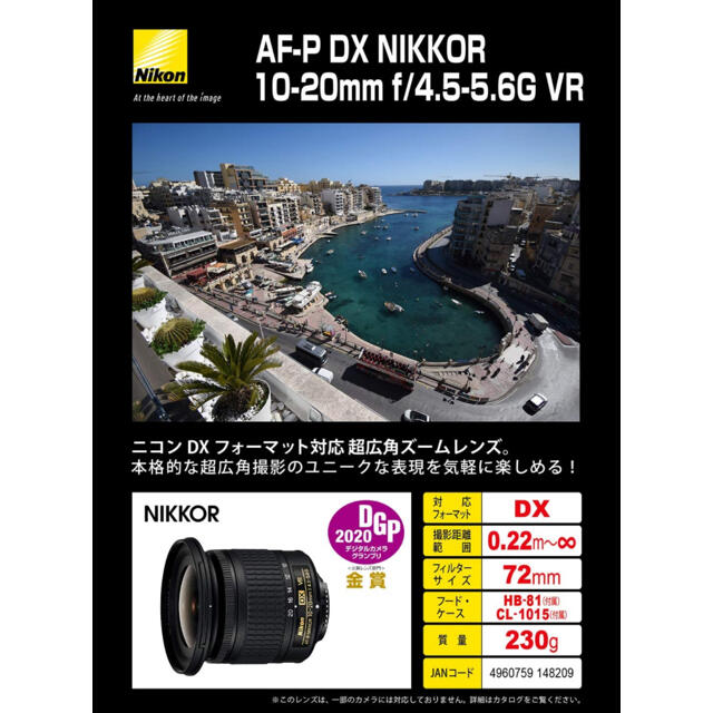 【専用】Nikon 広角レンズ AF-P DX NIKKOR 10-20mm