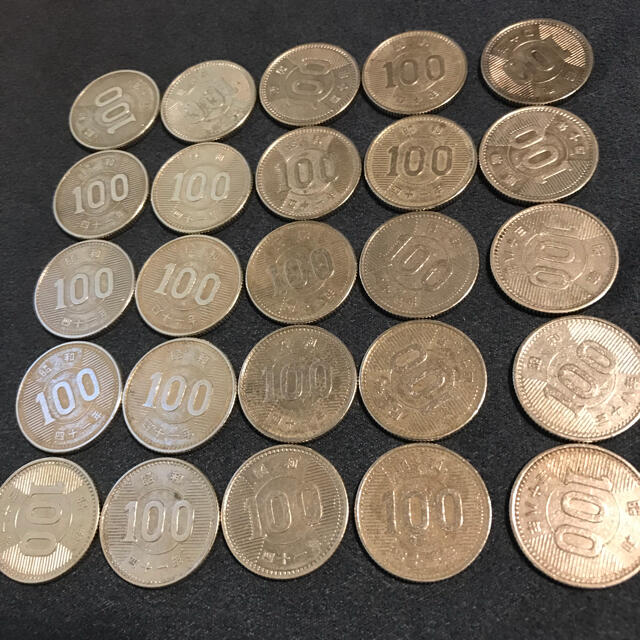 稲穂100円銀貨 昭和34年〜41年 合計 58枚-