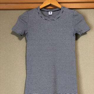 プチバトー(PETIT BATEAU)の半袖Tシャツ 白紺クルーネック(Tシャツ(半袖/袖なし))
