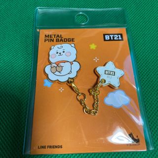 ボウダンショウネンダン(防弾少年団(BTS))のbt21  BTS   メタルピンバッジ  RJ ジン　アールジェイ(キャラクターグッズ)