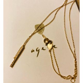 agete - アガット ダイヤモンド バーネックレスの通販 by SALLY's shop