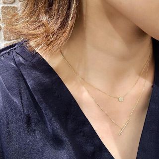 agete - アガット ダイヤモンド バーネックレスの通販 by SALLY's
