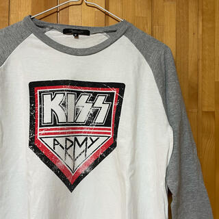 KISS キッス　ラグラン　Tシャツ　七分丈　ロック　バンド(Tシャツ/カットソー(半袖/袖なし))