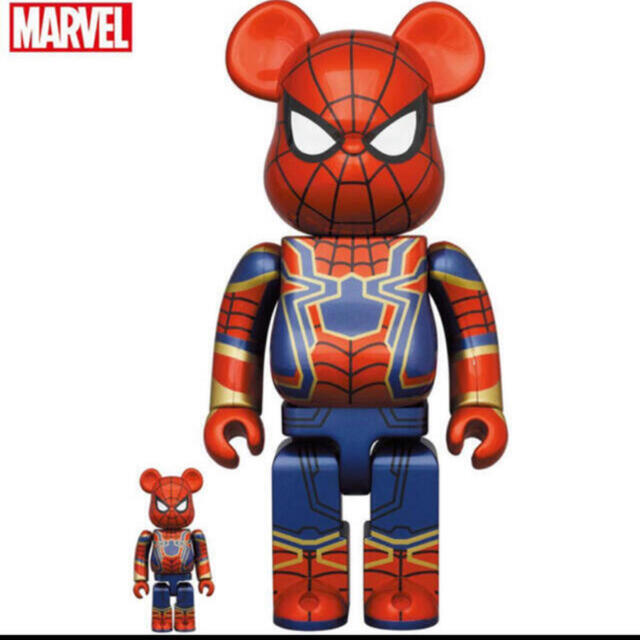 フィギュアBE＠RBRICK  IRON SPIDER 100% & 400%