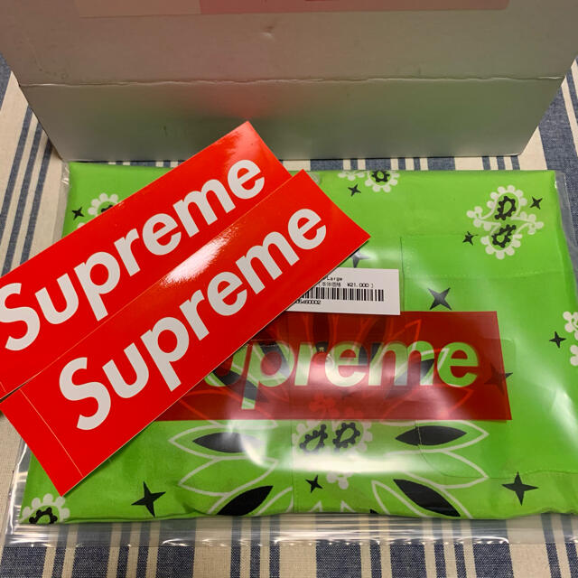 2021ss Supreme Bandana Silk S/S Shirt 4