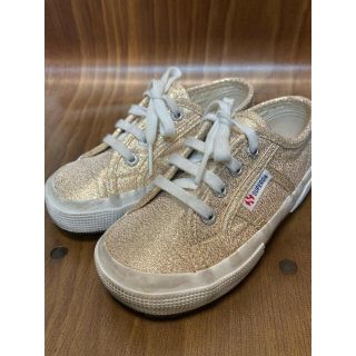 スペルガ(SUPERGA)のスペルガ キッズゴールドラメスニーカー 17センチEU27(スニーカー)