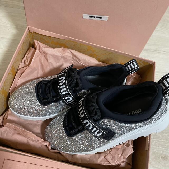 中古】 miumiu - グリッタースニーカー miumiu スニーカー - zoopalic.com