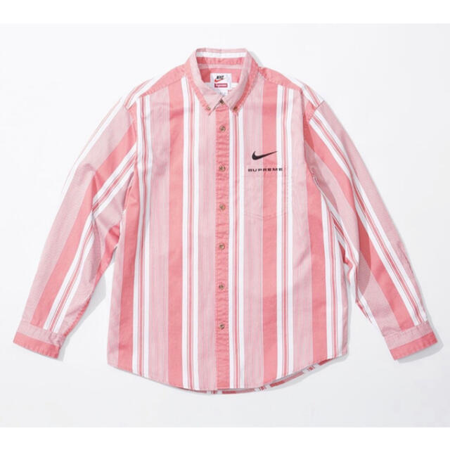 Supreme Nike Cotton Twill Shirt Pink S