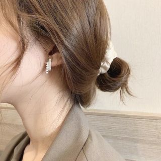 アーカー(AHKAH)のpearl & zirconia bar pierce ◯s925 post(ピアス)