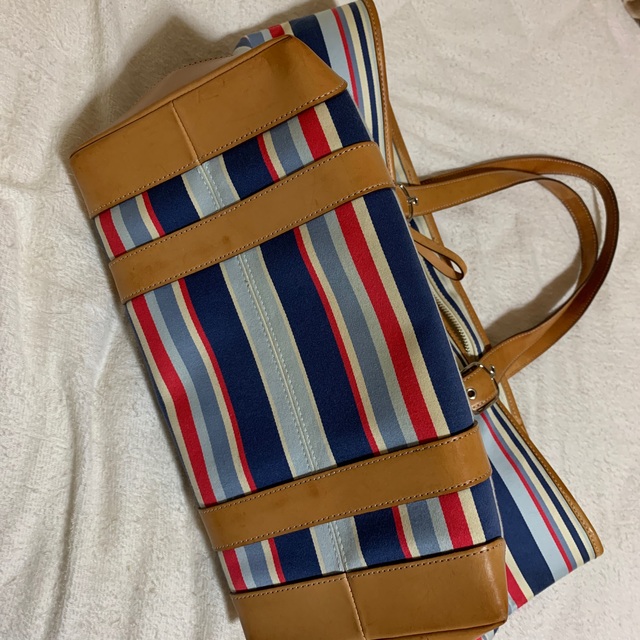 COACH - coach マルチカラー ボーダー トートバッグの通販 by わきこ's ... coach コーチ トート ショルダーバッグ マルチカラー ボーダー