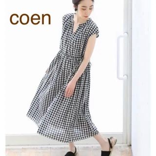 コーエン(coen)のcoen【美品】ウエストギャザーワンピース(ロングワンピース/マキシワンピース)