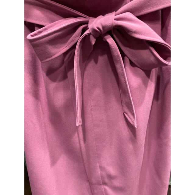 Rope' Picnic(ロペピクニック)のロペピクニック　ウエストタック重ねスリットスカート　ピンク レディースのスカート(ひざ丈スカート)の商品写真