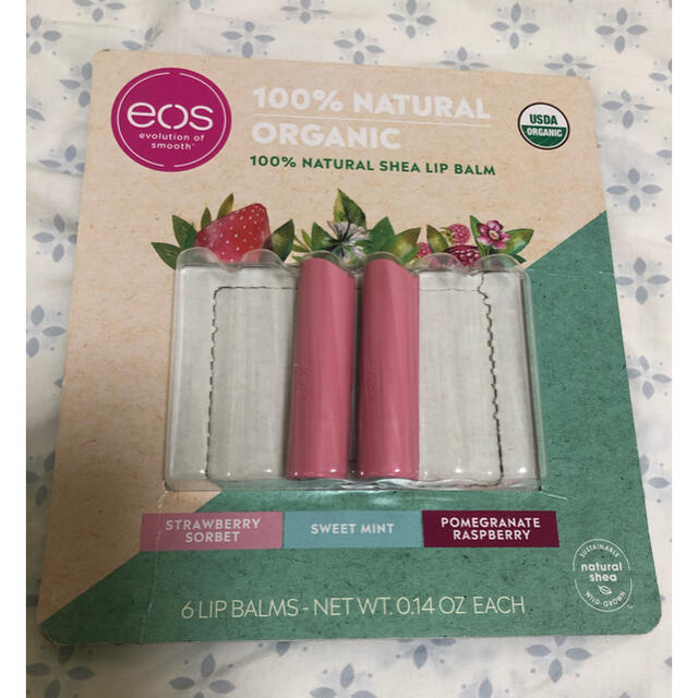 コストコ(コストコ)のEOS 100% natural shea lip オガニック リップバーム コスメ/美容のスキンケア/基礎化粧品(リップケア/リップクリーム)の商品写真