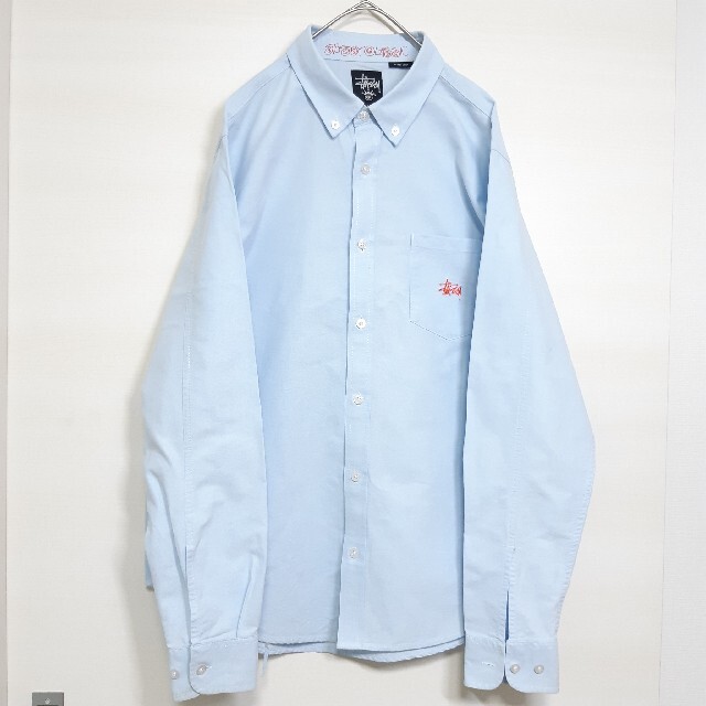 STUSSY(ステューシー)のSTUSSY ステューシー ボタンダウン 長袖 ボタンダウン シャツ  水色 S メンズのトップス(シャツ)の商品写真