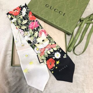 グッチ(Gucci)のgucci ヒグチユウコ　グッチ並木限定コラボ　シルクネックボウ(バンダナ/スカーフ)